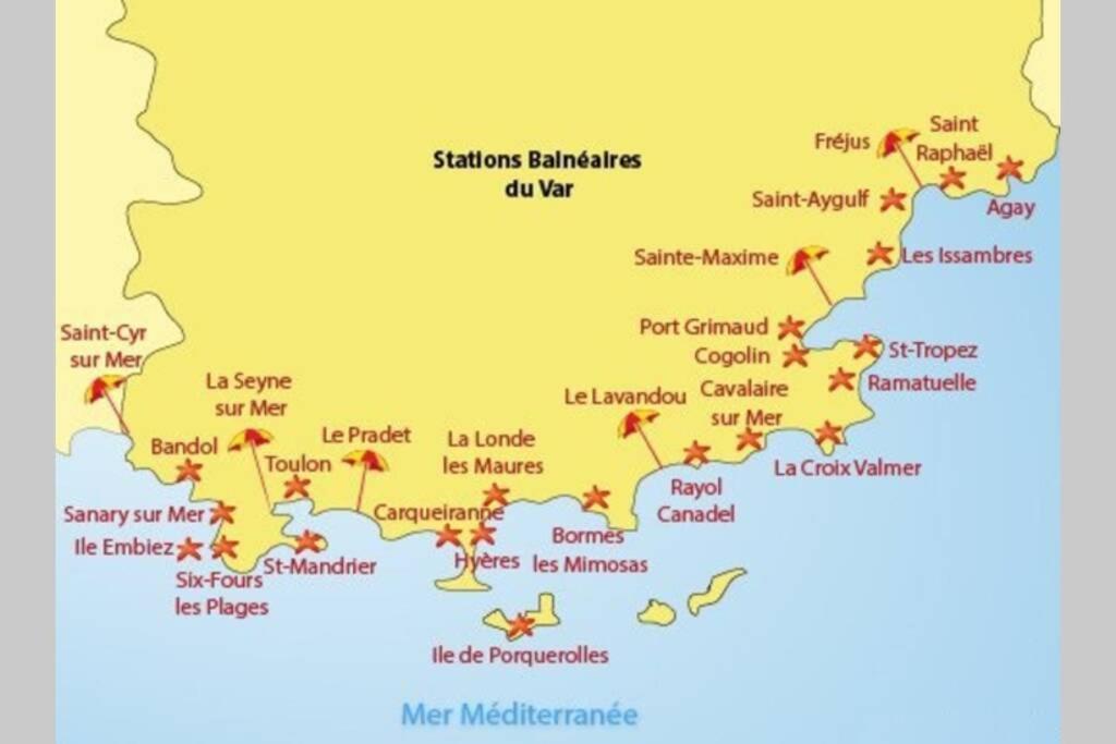 Superbe T2 Lumineux 3*** 10 Mn A Pied De La Plage Διαμέρισμα Le Pradet Εξωτερικό φωτογραφία