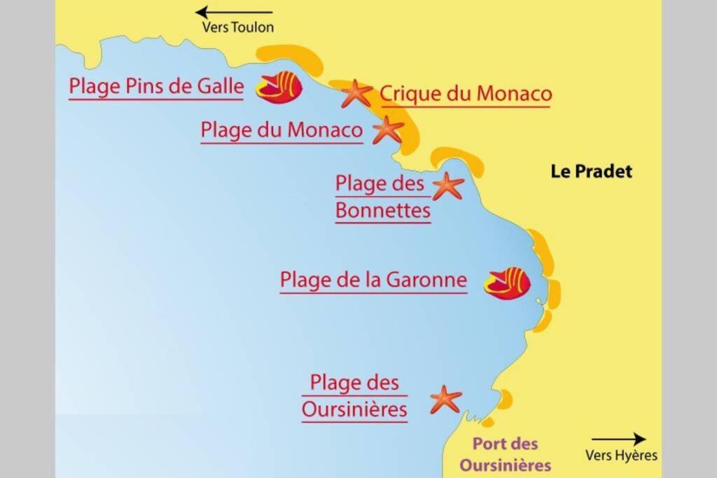 Superbe T2 Lumineux 3*** 10 Mn A Pied De La Plage Διαμέρισμα Le Pradet Εξωτερικό φωτογραφία